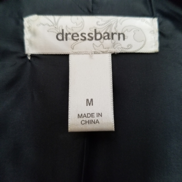 Dress Barn blue black open front zip detail blazer SZ Med - Picture 7 of 9